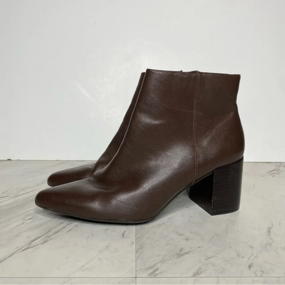 Blondo Tasel Brown Leather Bootie 9M